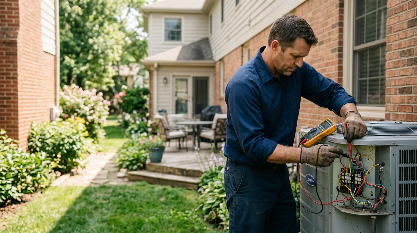 HVAC technician working near Owasso, OK
